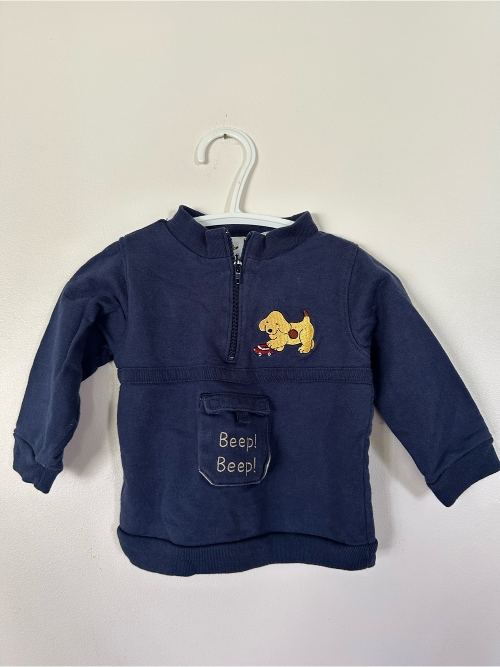 Spot The Dog Vintage Navy Sweater 6-9 Months 2001